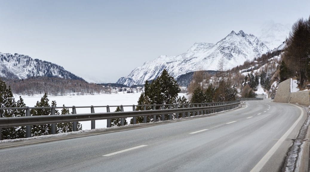 Driving through the Alps