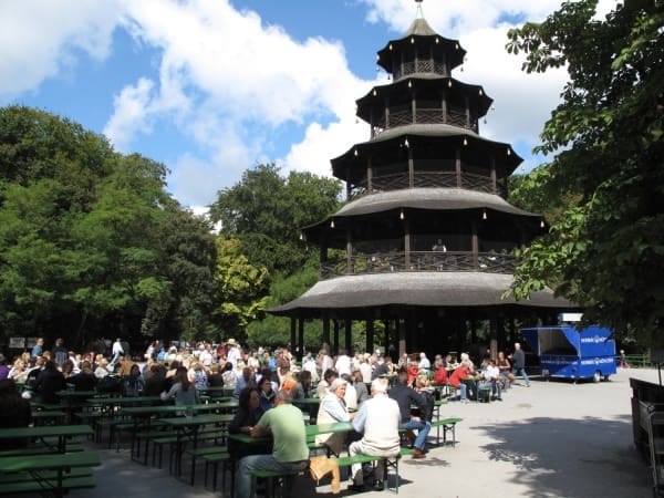 Chinesischer Turm beer garden in Bavaria