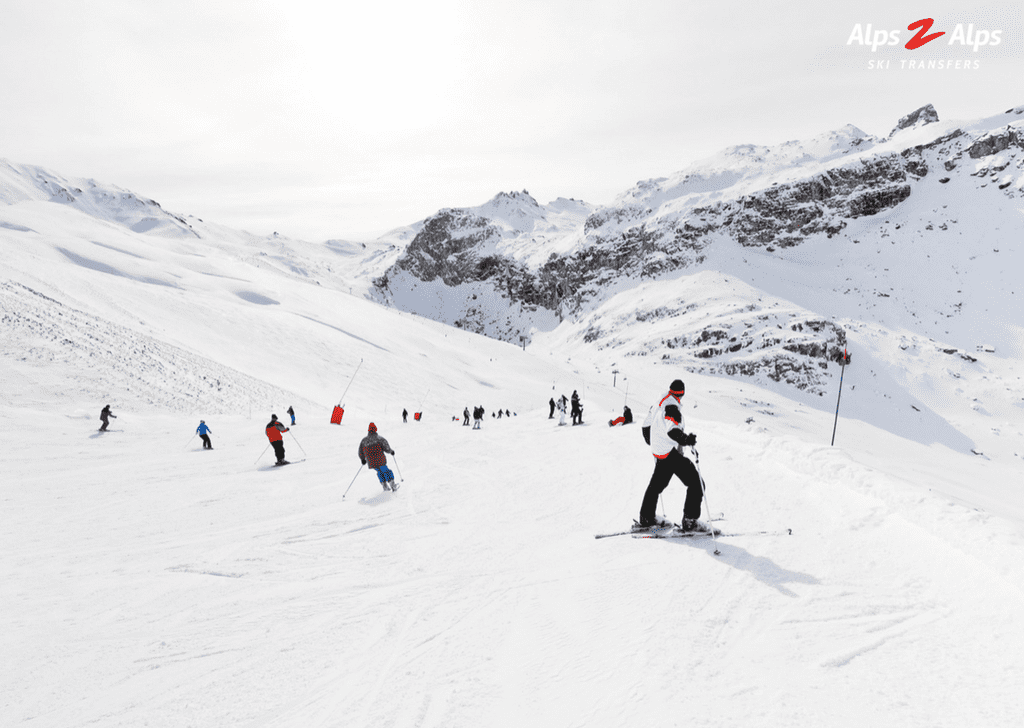 Skiing in the alps