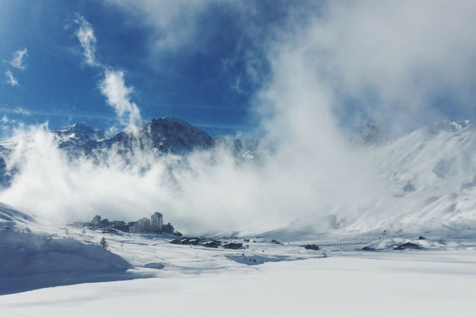 tignes blue ski run