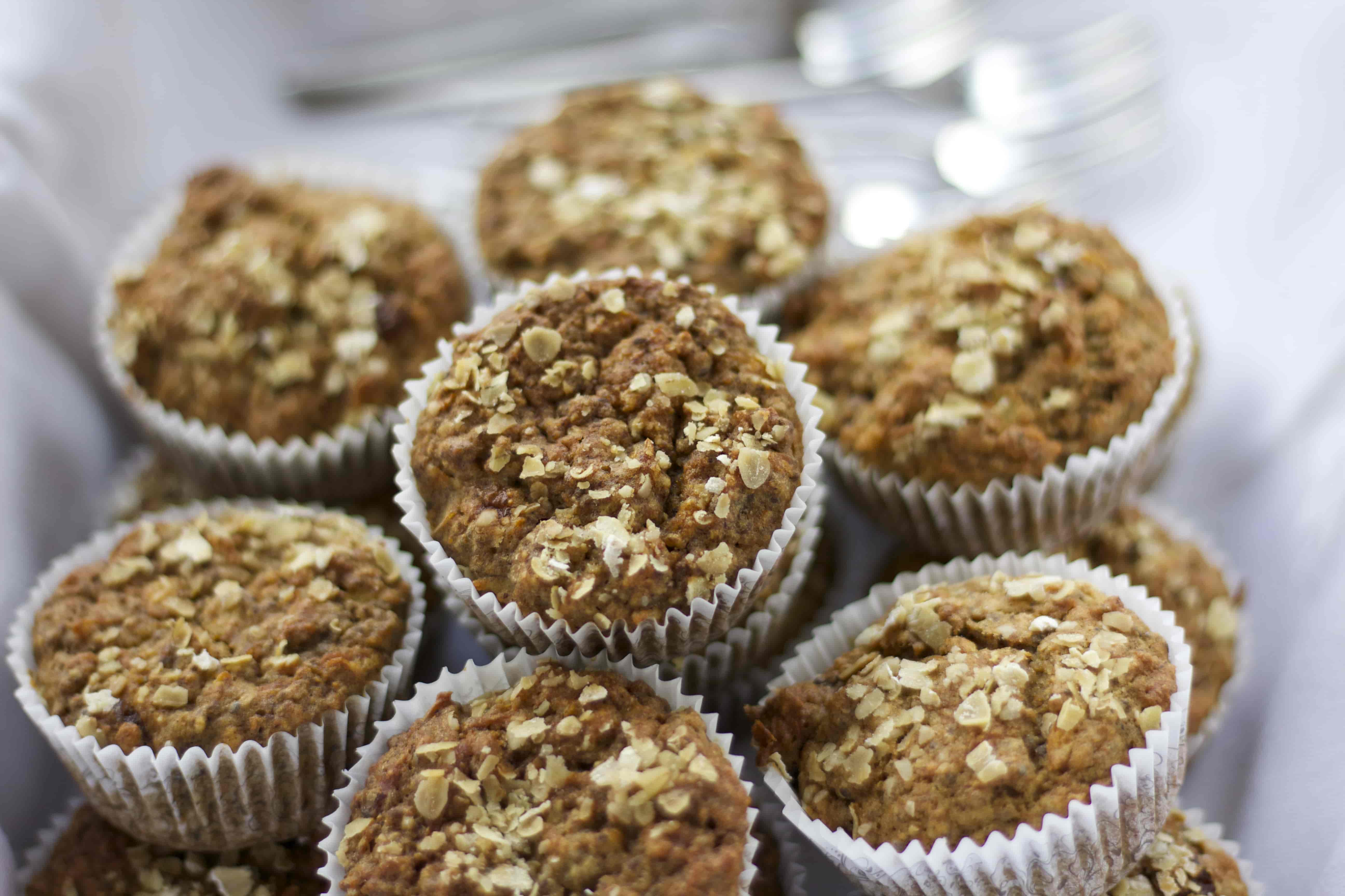 A close up of the powder day muffins