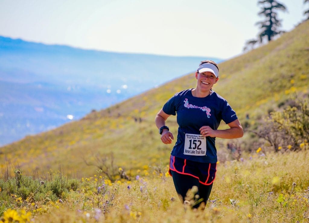 Marathon runner in the Alps