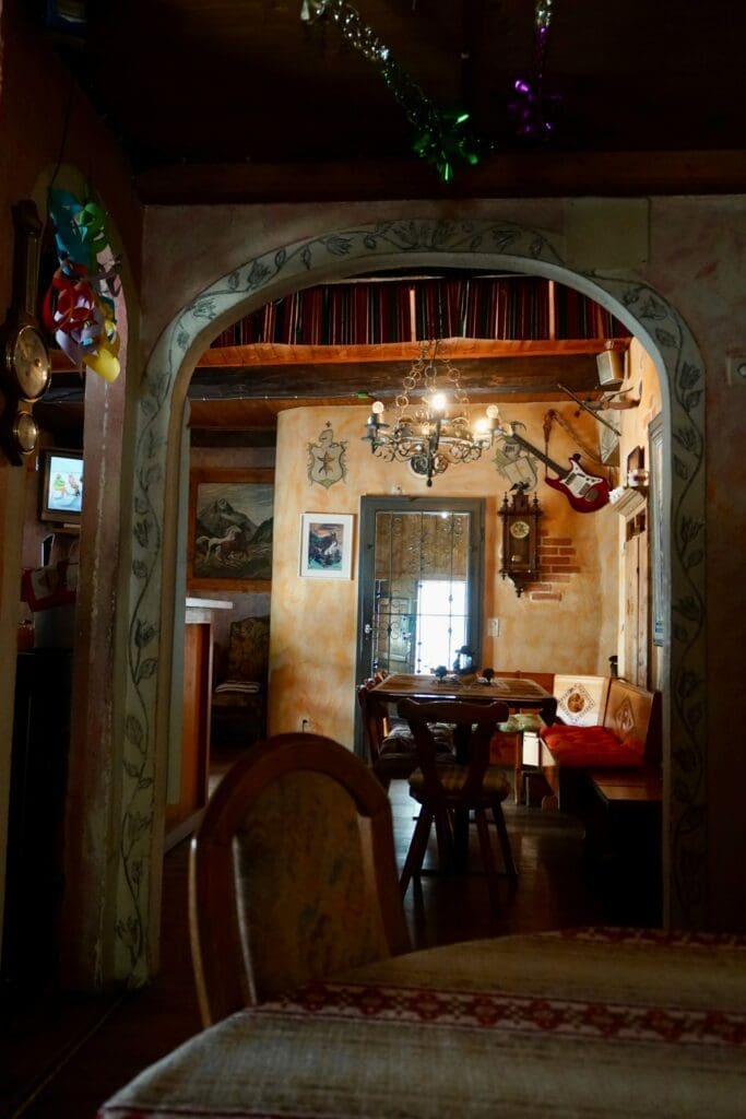 inside a traditional swiss restaurant