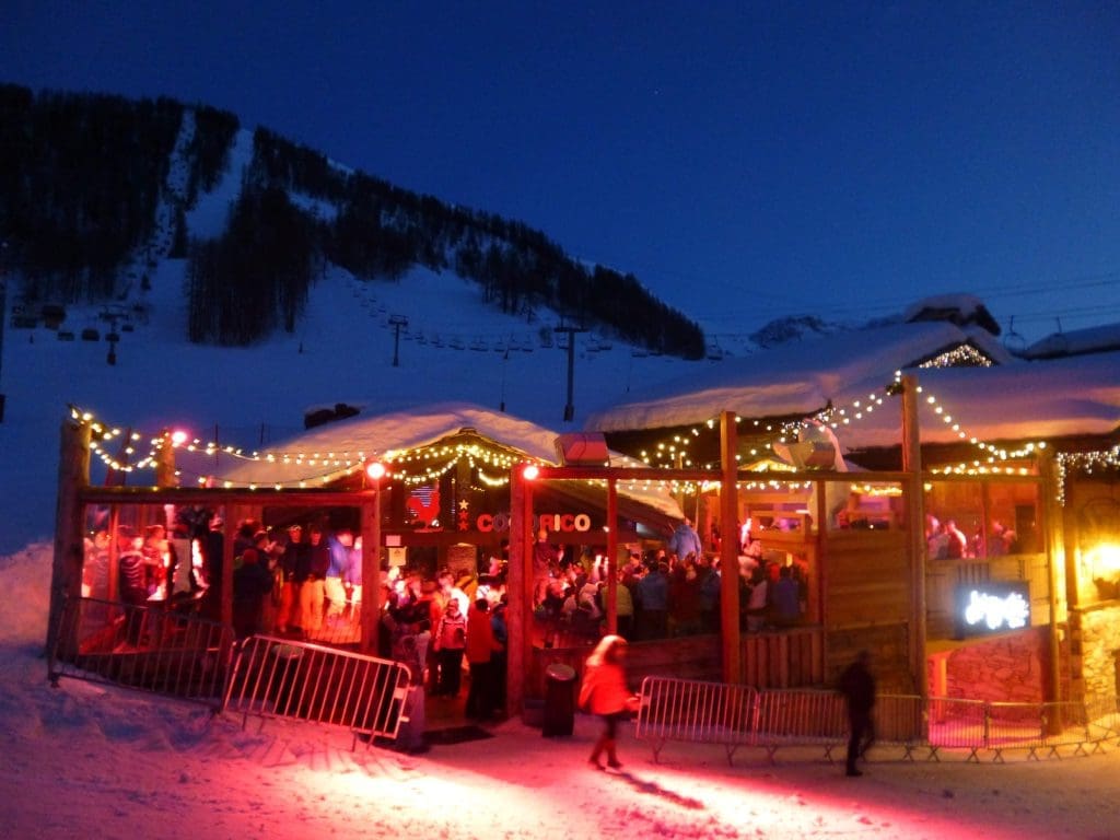 Apres ski in the Alps at Christmas