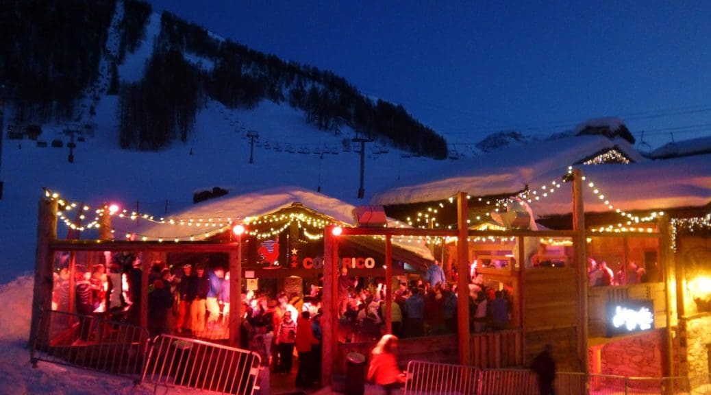 Apres ski in the Alps at Christmas