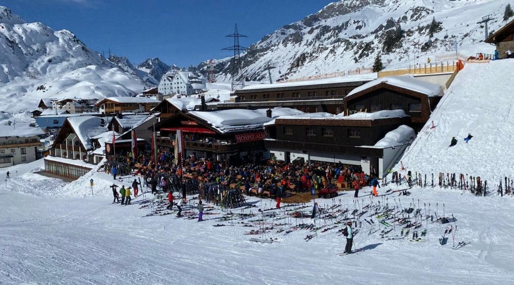 Apres ski bar in the Alps