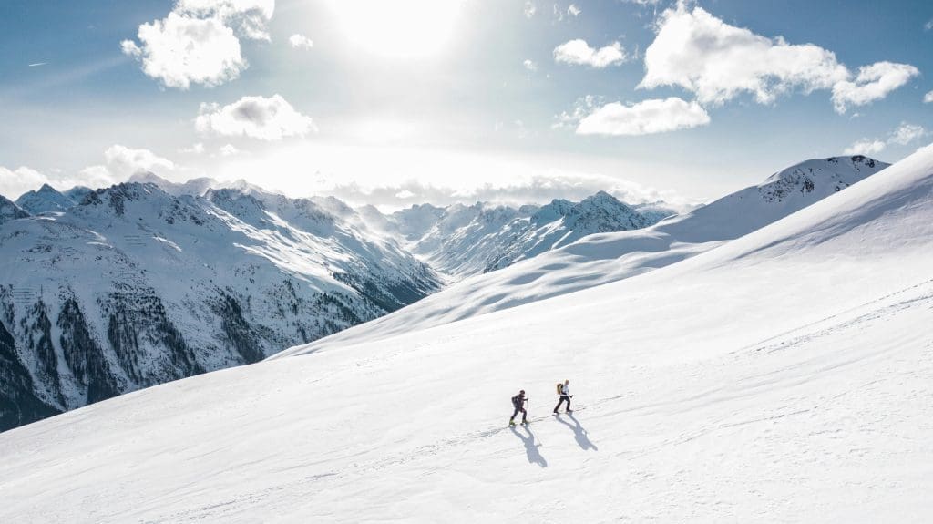 Snowy Alpine mountains