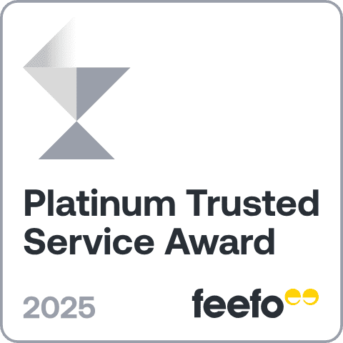 Platinum Trusted Service Award 2025 - feefo