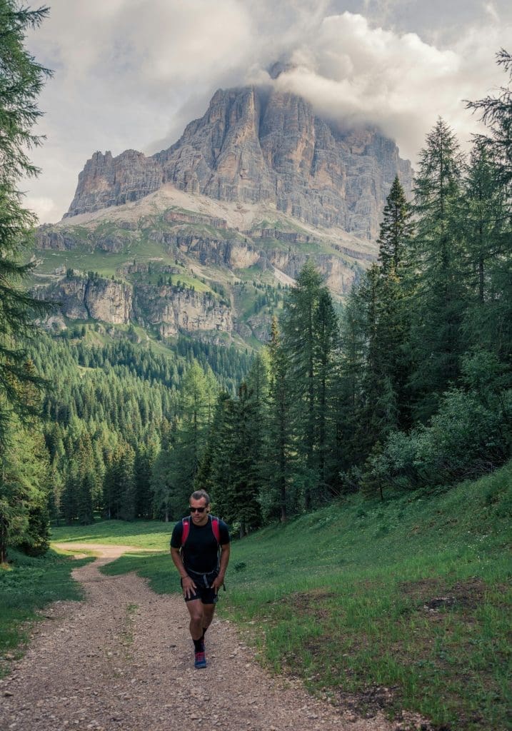 Hiking in the Italian Alps - Cortina d'Ampezzo - during the summer