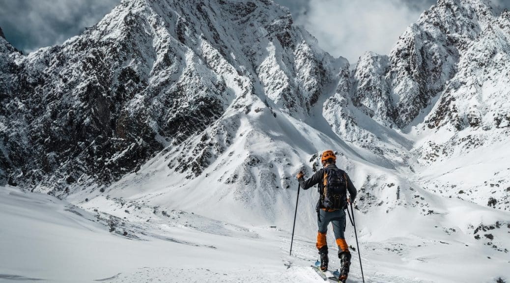 Skier exploring snowy mountain landscape in Bulgaria