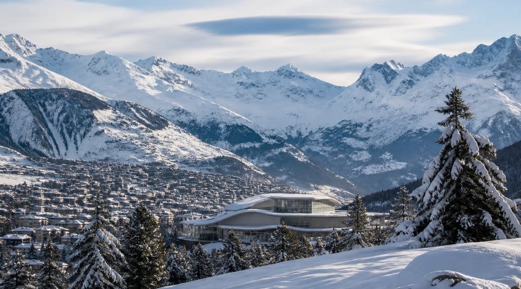 Alpine ski resort mountains